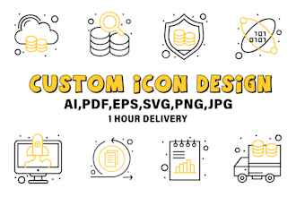 design or create unique modern vector icon in eps svg png within 1 hour