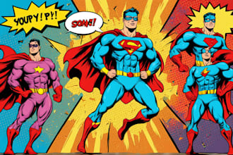 draw comic superhero pop art portraits
