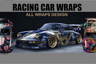 create professional racing car wrap,livery car wrap,rally car wrap,vehicle wrap