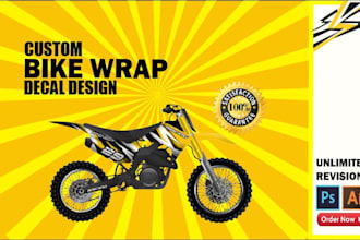 design racing bike wrap, bike wrap decals, cargo bike wrap,bus wrap,boat wrap