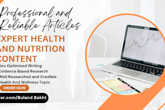 write SEO health and nutrition articles or blog posts