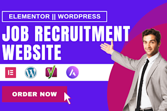 design a recruitment job board staffing wordpress elementor website hiring