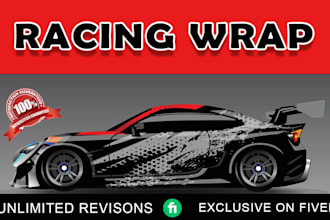 create racing car wrap and any vehicle wrap for you