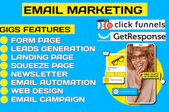 design getresponse landing page, sales funnel, squeeze page