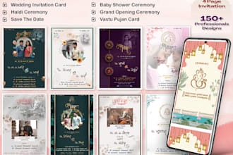 unique digital invitation card design for events in 24 hours