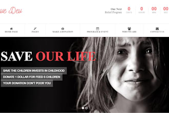 build charity website, nonprofit, ngo and donation website