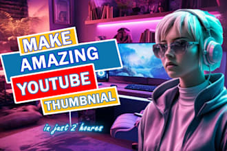 create attractive and amazing youtube thumbnail design