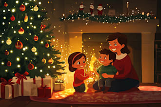 make a christmas family portrait