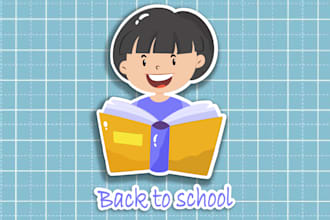 create high quality, custom educational sticker pack for you