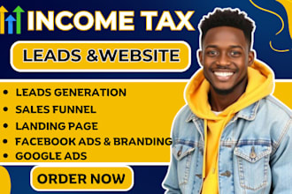 income tax leads income tax website income tax landing page income tax