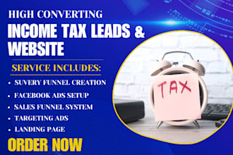 income tax leads income tax website income tax landing page income tax