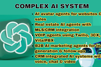 build ai avatar agent, realtor ai agent, voip assitant agent, b2b marketing ai