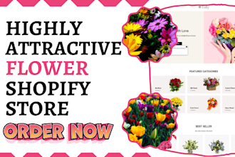 design garden flower floral shopify flower store flower website florist website