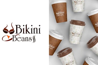 create tea, bakery, coffee shop, pizza, restaurant, bbq, food logo with branding