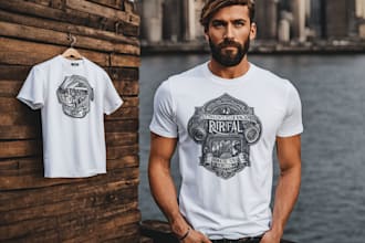 make a linocut tshirt design for brands