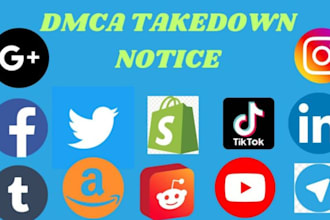 takedown copyright listing from amazon, shopify, ebay, etsy and other under dmca