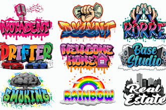 create custom graffiti hand lettering, typography, font logo and t shirt design