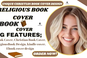 do elegant christian book cover design or religious book cover