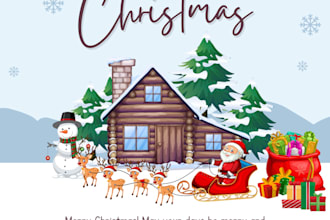 design stunning christmas and new year social media posts