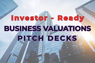 do professional business valuation and pitch deck