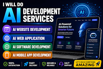 do ai website development, ai web application and ai software, ai mobile app dev