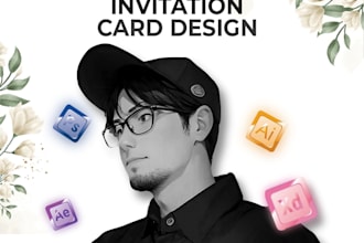 design an invitation card for your wedding, birthdays etc in cheap rates