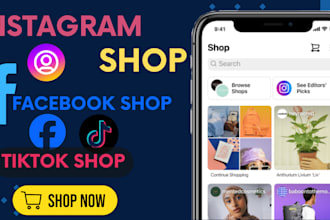 setup tiktok shop facebook shop instagram shop and usa tiktok shop management
