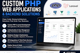 build custom PHP web applications and backend solutions