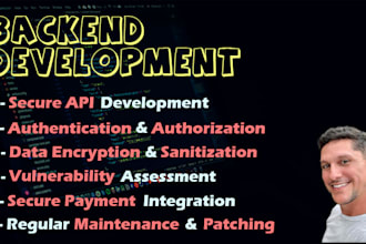 develop security backend using laravel, symfony, nodejs