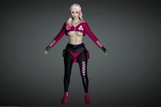 craft 3d stylized character model, nsfw character model, 3d topology,pbr texture