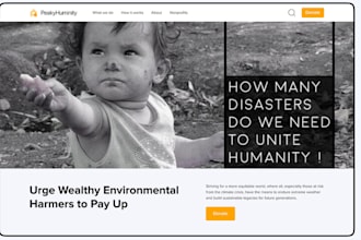 build charity website, donation website, ngo website non profit wix website