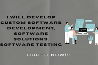 develop custom software development, software solutions, software testing