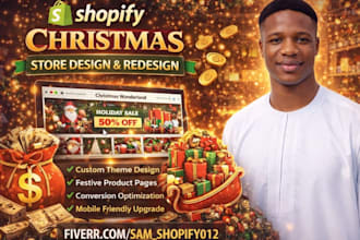 build or design christmas shopify store design shopify dropshipping store