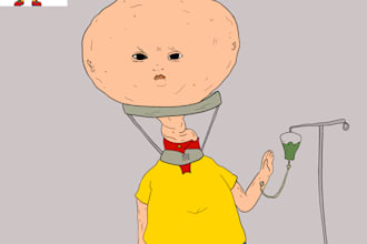 bizarre cartoons and grotesque