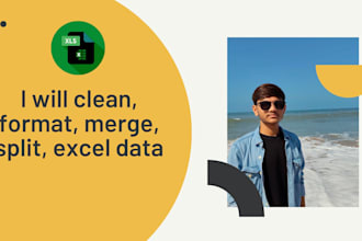 clean, format, merge, split, excel data