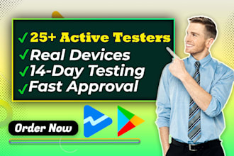 provide 20 testers for your google play app testing for 14 days with all guides