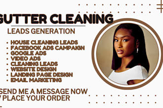 gutter cleaning leads, house cleaning gutter cleaning facebook ads google ads