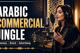 create catchy arabic commercial jingle podcast intro outro for your brand