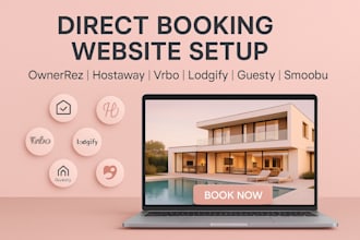 setup direct booking website with ownerrez, hostaway, vrbo lodgify guesty smoobu