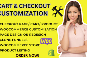 do shopify and woocomerce customize checkout and cart page