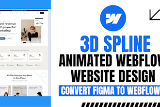 create 3d spline animated webflow website threejs gsap figma to webflow