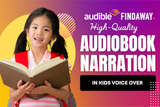 record american kid voice over, female voice over for audiobook and elearning