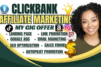 create clickbank affiliate marketing amazon website link promotion sales funnel