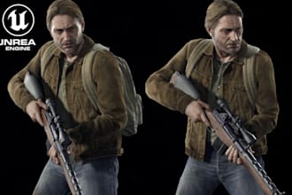 do 3d character modeling realistic 3d metahuman game character unreal engine ue5