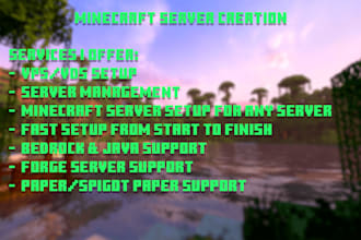 create and setup your minecraft server