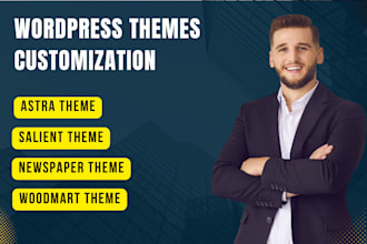 creat a website using astra,salient,divi,woodmart, themes