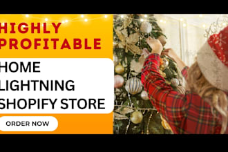 design highly profitable home lighting shopify store home decor christmas store