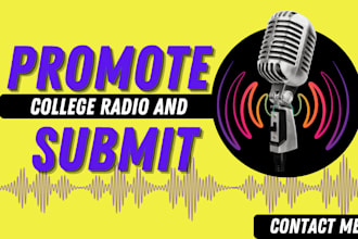 promote christmas your music songs to over 10k active college radio station play