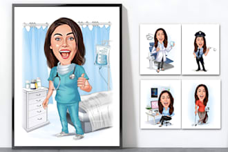 draw any profession caricature from your photo