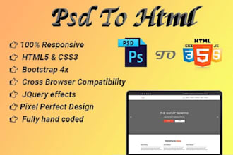 convert mockup to HTML
